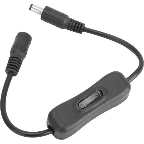 Lot de 4 rubans LED avec interrupteur marche/arrêt, connecteur d'alimentation CC et câble noir (1/5)