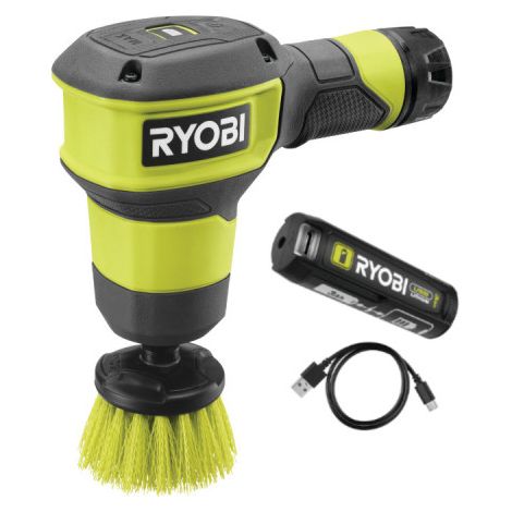 Confezione RYOBI 4V Spazzola motorizzata RSCR4-0 - 1 Batteria 3.0Ah - 1 Cavo USB (1/5)