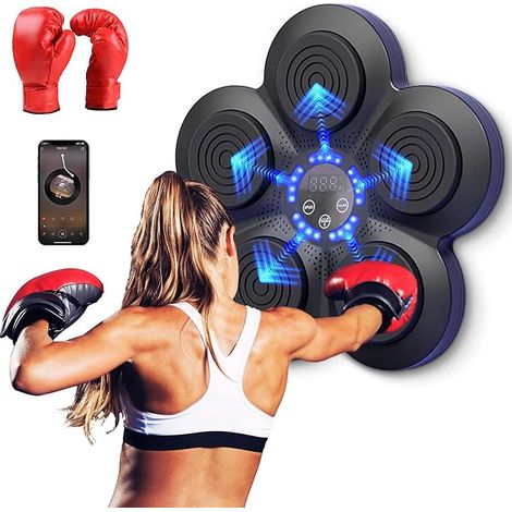 Boxmaschine mit Musik, elektronisches Boxgerät, tragbar, Wandmontage, Bluetooth Music Elektronischer Boxer, Geschenk für Kinder und Erwachsene (1/5)