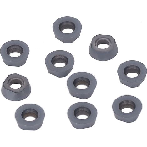 10 plaquettes de fraisage CNC en carbure revêtu, outils de serrage pour tour pour le traitement des métaux (1/5)