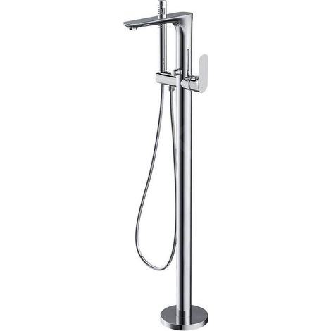 Cersanit Crea - Mitigeur de baignoire pour montage au sol, avec corps d´encastrement, chrome S951-306 (1/2)