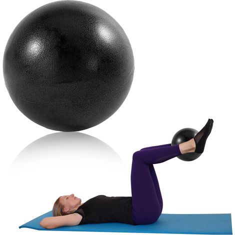 25cm Ballon Pilates, Ballon Gym avec Paille de Gonflage Ballon Fitness de Gymnastique Ballon de Grossesse Anti-éclatement Ballon Yoga pour Pilates Barre Rééducation et Renforcement du Tronc (1/5)
