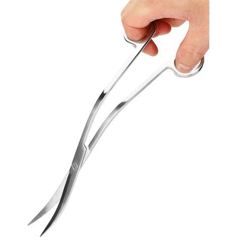 Curved Stainless Steel Aquarium Scissors, 25cm Aquarium Plant Scissors, Aquascaping, Aquarium Tool, Wave Scissors, Curved Aquarium Scissors, Aquascaping Set (1/5)