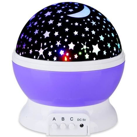 Galaxy Nuit Projecteur pour Enfant, Décoration de Chambre à Coucher à LED, 8 Modes D\'allumage-Violet-Ywey (1/5)