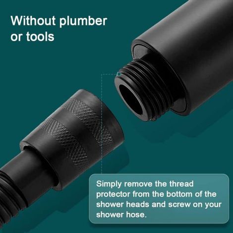 Pommeau de douche surpresseur haute pression, douche à effet de pluie 6 modes, pommeau de douche (1/4)
