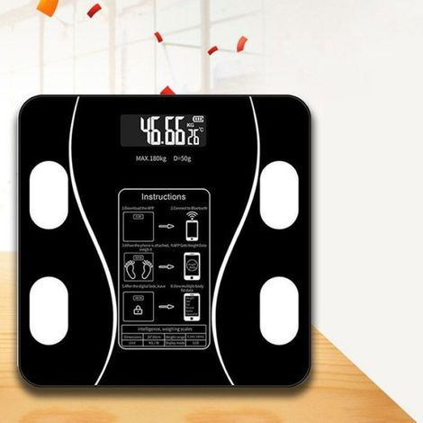 Balance Connectée - Impédancemètre - Bluetooth - Écran LED - 180 kg - Application Mobile (1/5)