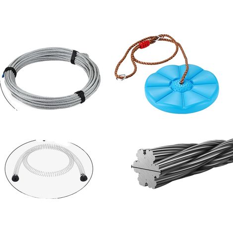 Kit de tyrolienne, capacité de poids maximale de 500 lbs, caractéristiques de sécurité améliorées, 60ft (1/2)