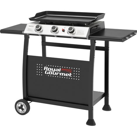 Royal Gourmet – Plancha à gaz 3 brûleurs 7,5 kW – Plaque amovible 62 x 35,5 cm – Gril portable sur chariot pour cuisson extérieure (1/5)