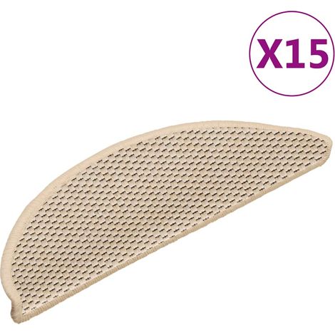 Tapis d'escalier-Moquette d'escalier-Tapis de marches autocollants aspect sisal 15 pcs 56x17x3 cm 839179 (1/5)