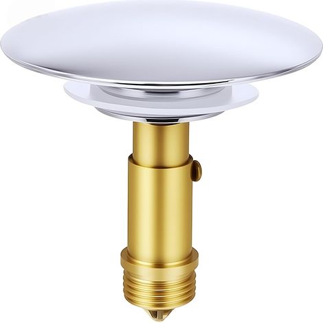 Bonde pop-up clic-clac ressort – 66 mm, dorée – Pour lavabo, baignoire, vasque – Renvoi (1/5)