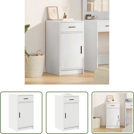 Stauraum - Sideboard mit Schubladen Weiß 40 x 40,5 x 75 cm Holzwerkstoff (1/5)