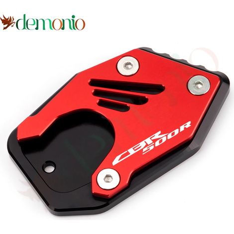 (CBR500R Rouge) CBR 650 R Compatible avec Honda CBR300R, CBR500R et CBR650R : base d'extension de béquille latérale, repose-pieds élargi, plaque de protection. Modèles 2013-2022 (maxpower). (1/4)