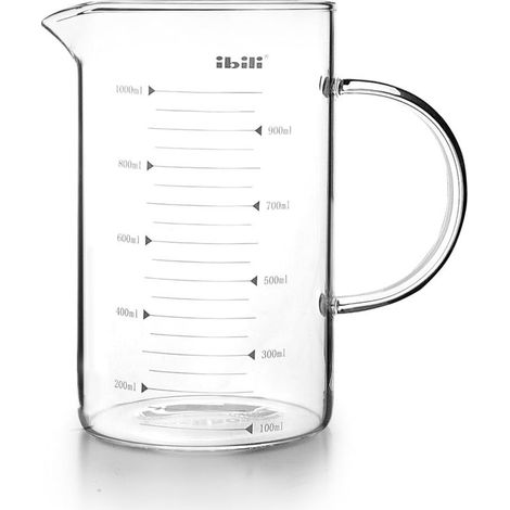 Verre doseur avec poignée, 1000 ml, Borosilicate