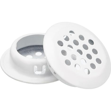 25mm 10pcs Acier inoxydable Grille circulaire de ventilation avec maille ronde pour cuisine Salle de bains Trous de ventilation blanc (1/5)