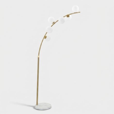 Lámpara de pie de arco de 6 luces en vidrio Glamy Arc 6 luci (1/5)