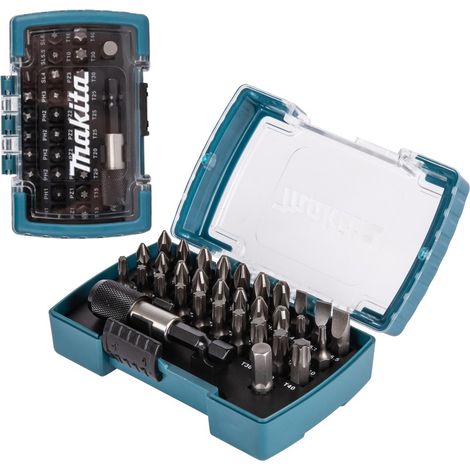 Makita D-74762 32 Piece Screwdriver Drill Bit Set Quick Release Magnetic Holder