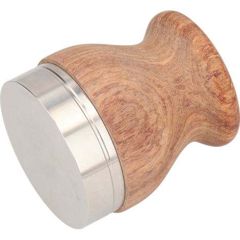 Tasseur à café plat en acier inoxydable, presse-poudre, marteau, manche en bois, accessoires pour le café, 53 mm (1/5)