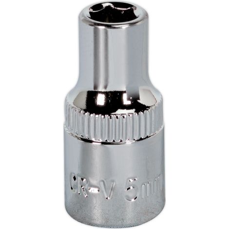 Sealey SP1405 Premier Fully Polished Socket 1/4"Sq Drive 5mm