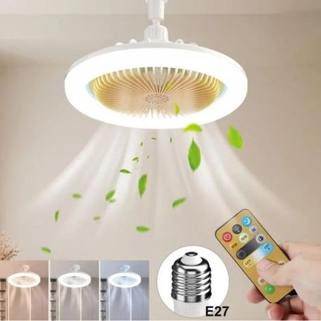MHZB Plafonnier ventilateur-avec LED Lampe Integree et Telecommande Petites Ventilateur pour cuisine salon chambre à coucher-30W (1/4)