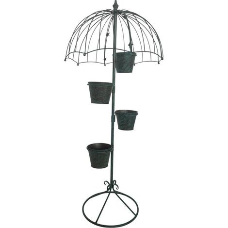 Garden Planter - Metal - L35 x W35 x H130 cm - Green