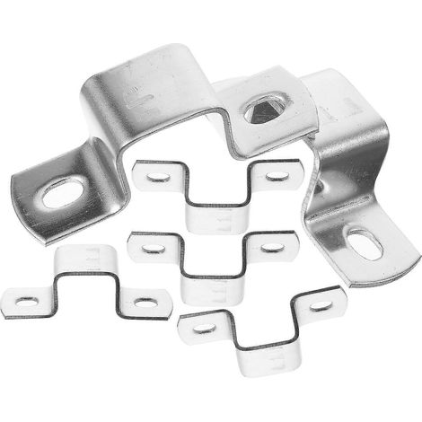 Lot de 6 colliers de serrage carrés pour tubes, supports de tuyauterie, attaches en U pour tubes, supports en U (1/5)