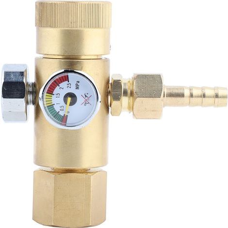 Détendeur de Gaz Oxygène 0.4-25MPa avec Manomètre et Régulateur de Débit d'Air (1/5)