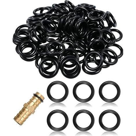 50 Pièces Joints Toriques en Silicone Ø 16 x 11mm pour Raccord Robinet et Tuyau d'Arrosage, Joints d'Étanchéité pour Systèmes d'Arrosage Jardin, Kit de Joints Compatibles avec Raccords Rapides (1/5)