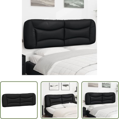 vidaXL Cabecero de cama acolchado Hvar cuero sintético negro 152 cm (1/5)