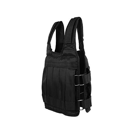 Gilet Lesté d'Entraînement Réglable, 50 kg, 12 Poches, avec Coussin en Mousse pour Course, Jogging, Marche, Gym, Fitness, Sport (1/5)
