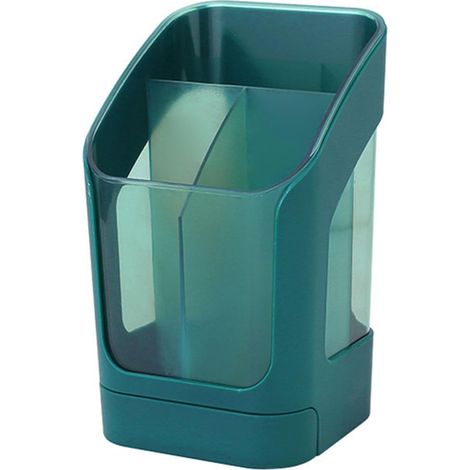 Support de Baguettes, Support de séchage d'ustensiles, Support de Baguettes, cuillère, Fourchette, égouttoir, Panier de Rangement, Organisateur, boîte à Compartiments (Vert noirâtre) (1/5)