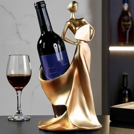 Casier à vin décoratif en résine pour comptoir femme