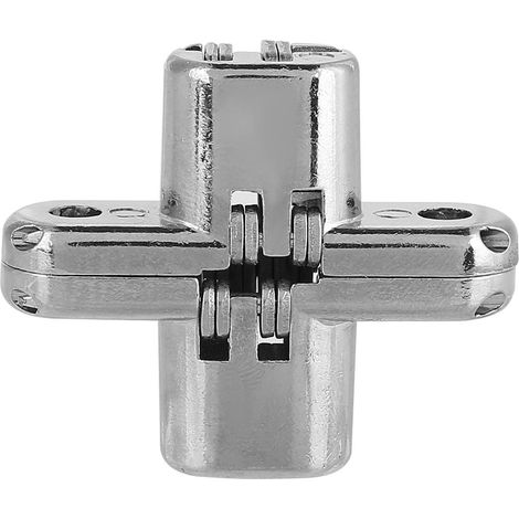 Charnières invisibles en alliage de zinc, charnière de porte à charnière croisée dissimulée, argent (XS) (1/5)