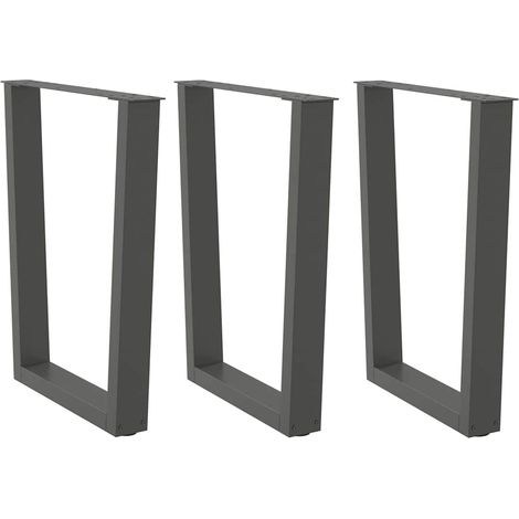 Esstisch Beine V-Form 3 Stück Anthrazit 70x(72-73,3) cm Stahl