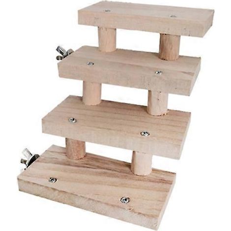 Pont en forme d'échelle pour furet, écureuil, hamster, rat et autres petits animaux - Jouets à mâcher pour hamsters - 4 échelles (1/5)