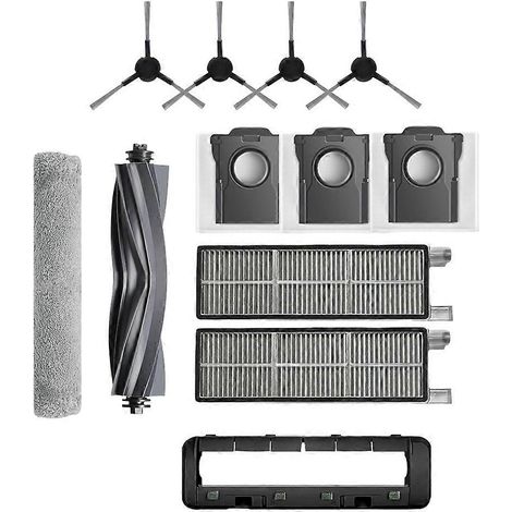 Lot de 12 pièces pour aspirateur Dreame Mova G30/G30 Pro/G30 Ultra : brosse, filtre HEPA, sac à poussière et chiffon de nettoyage.
