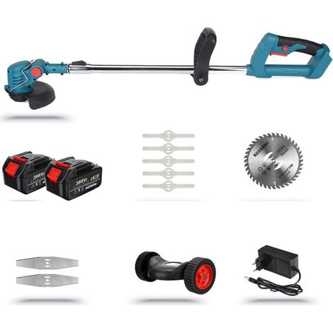 Tondeuse à Gazon électrique 1800W Tondeuse à Gazon sans Fil Taille-haie réglable élagage de Puissance de Jardin Portable (Color : with 2 Battery Set, Size : A) (1/5)