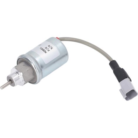 Solenoïde d'arrêt de carburant en alliage d'aluminium U85206452, vanne d'arrêt pour Perkins HL403C 15, 12V DC (1/5)