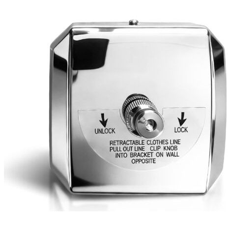 BUNTHAUS à Linge rétractables SUS304 avec Corde réglable Style hôtel Fixation Murale carrée argentée×1 (1/5)