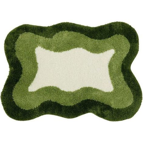 1 Tapis de bain, antidérapant, fibre ultrafine, absorbant, lavable, salle de bain, 50x80cm (1/5)