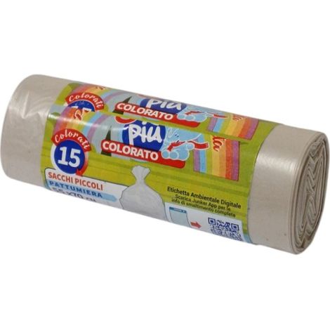 SACCHI RIFIUTI 40L 55X70CM 15PZ TRASPARENTI