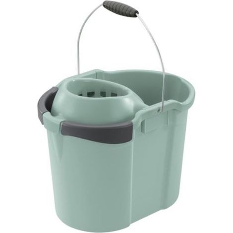 Tontarelli Eimer Mop Aurora mit Wringmechanismus Salbei 16L