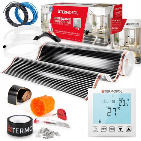 Kit de film chauffant infrarouge, puissance 140 W, 100 cm, surface 4 m² + TF-H1 (1/5)