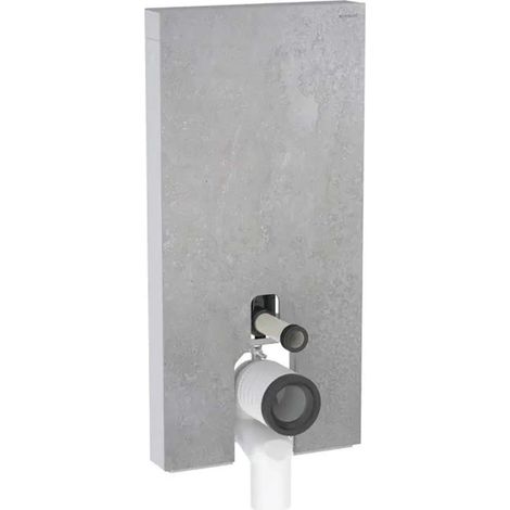 Geberit Monolith - Modulo sanitario per WC a terra, 101 cm, ingresso inferiore, effetto cemento 131.002.JV.5