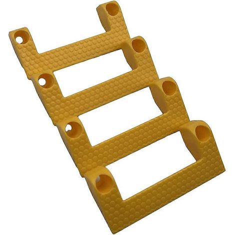 Support de mètre ruban, rangement pour outils électriques sur échelle, lot de 4 jaunes (1/5)