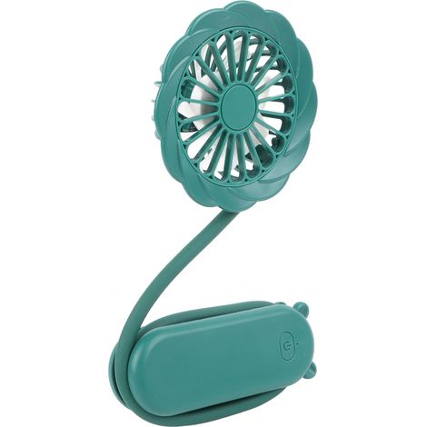 Tragbarer Ventilator mit 3 Windstufen, USB-Ladefunktion, faltbarem, flexiblem Schlauch, tragbarer Mini-Nackenventilator, tragbarer, kabelloser Nackenventilator (zum Einklappen). (1/5)