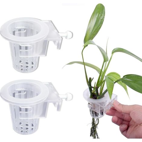 Aquarium-Pflanzenhalter/Pflanztopf – Mini-Hängehalterung mit Haken für Aquaponik-Pflanzenanbau, Aquascape-Landschaftsgestaltung, Wasserdekoration, 2 Stück (1/5)