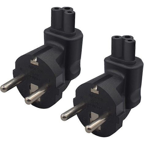 2 Stück EU 4,8 mm auf IEC 320-C5 Adapterstecker (EU 4,8 mm Stecker auf IEC 320 C5 Buchse)