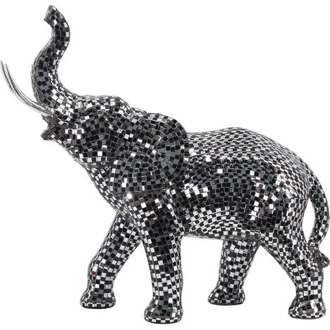 Signes Grimalt Afrikanische Elefanten und Elefanten, graue Elefantenfigur – 36 x 38 x 14 cm