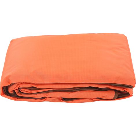 Couverture de pique-nique imperméable, coupe-vent, douce et résistante en tissu indéchirable, avec sac de rangement orange. (1/5)