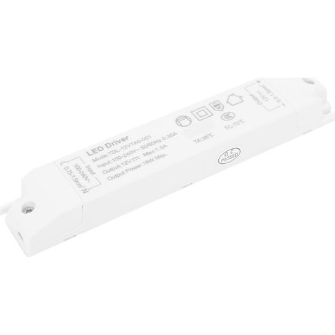 Alimentation LED, transformateur, adaptateur, interrupteur de commande, PVC TDL-12V1A5-001 AC100V-240V (1/5)
